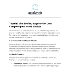 Tutorial: Virei Síndico, e Agora? Um Guia Completo para Novos Síndicos